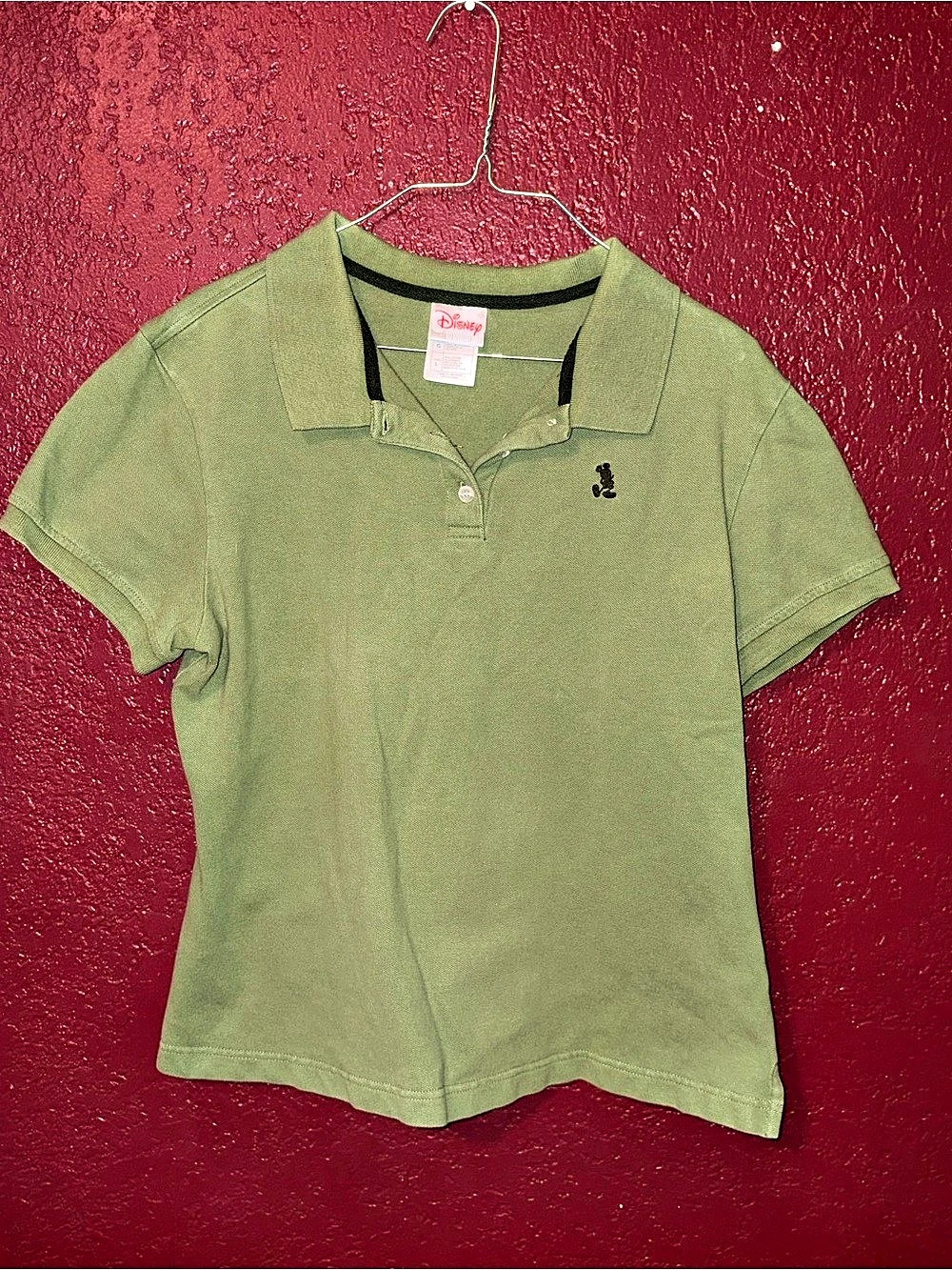 Disney Boys Polo Shirt Green Size Large